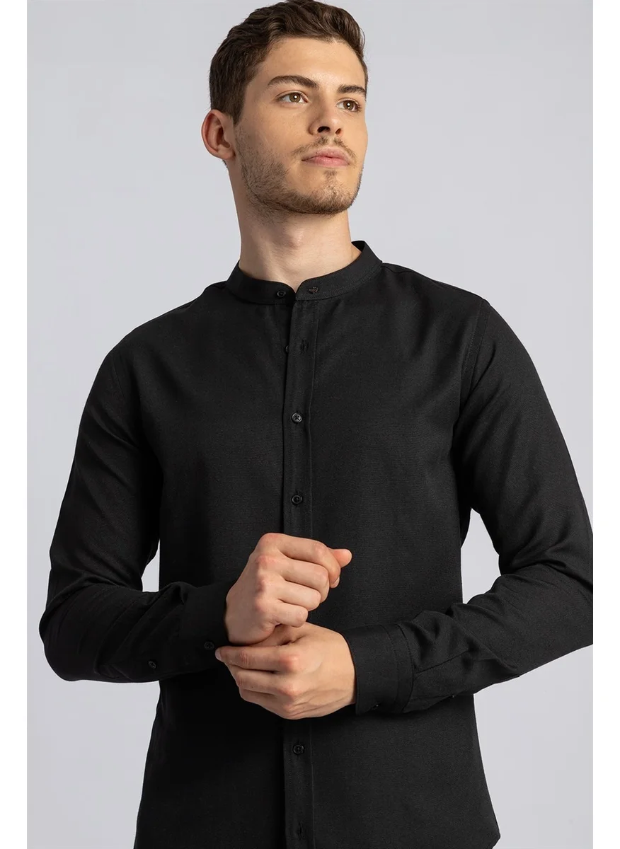 تودورس Slim Fit Narrow Cut Collar Men's Shirt