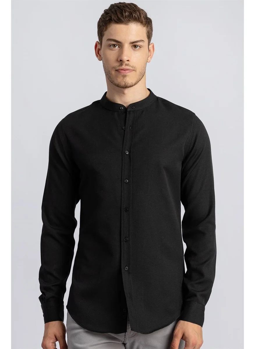 تودورس Slim Fit Narrow Cut Collar Men's Shirt