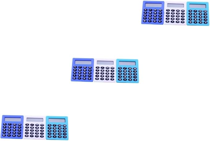 Mini Calculator 3 Pack Portable Electronic Student Exam Calculators Lightweight For School Office Home - Image 1