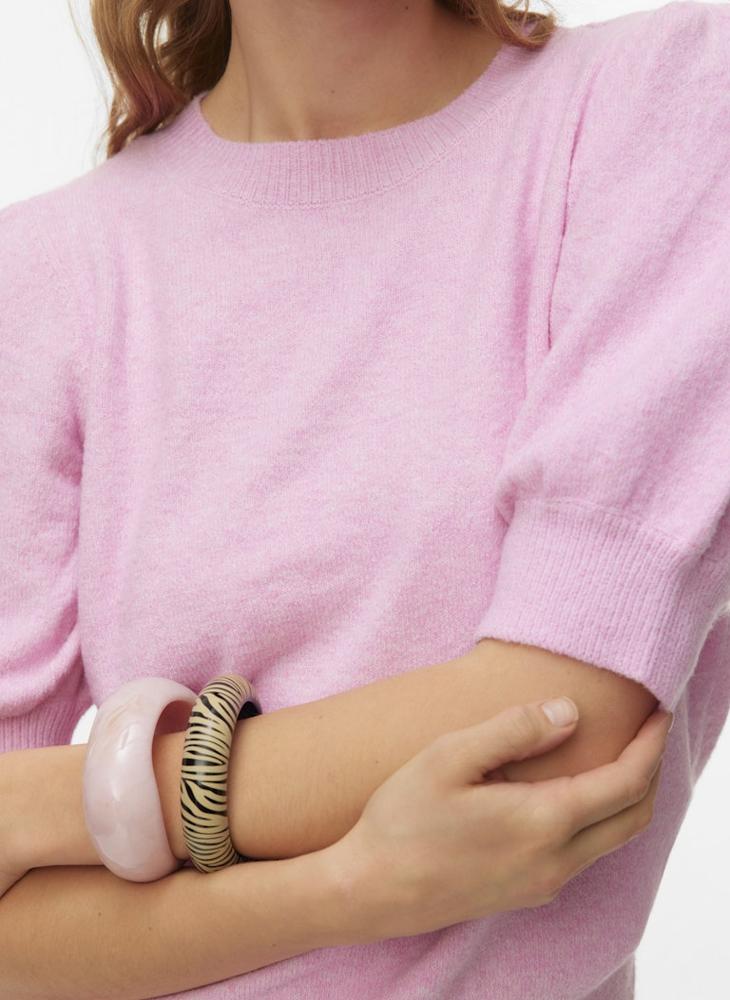 VERO MODA Casual 2/4 Sleeve Crew Neck Pullover - Image 4