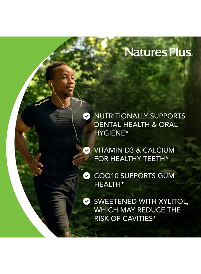 Nature's Plus مكمل بروبيوتيك للعناية بأسنان البالغين من ناتشرز بلس - مكمل لصحة الأسنان واللثة - بنكهة النعناع - 60 حبة نباتية (30 حصة) - Image 3