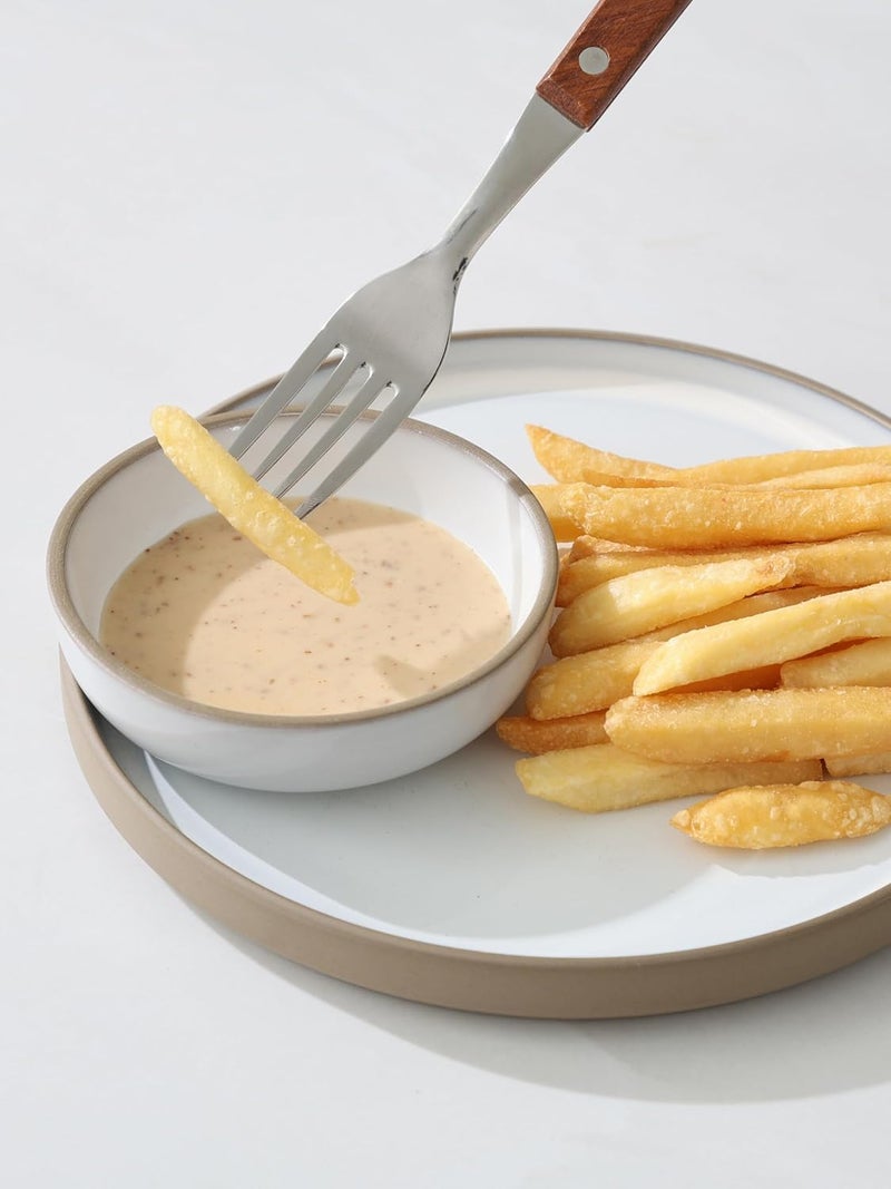 famiware Nature Ceramic Soy Sauce Dish Dipping Bowls Set of 6 3 oz Dipping Sauce DishesCupsPlates Small Serving Bowls for Side Dishes Condiments Sushi Appetizer Dessert Snowy White - Image 2