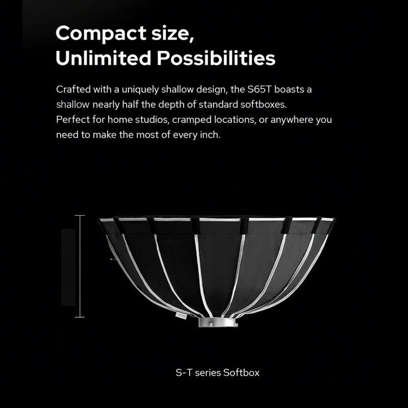 85cm Softbox Photography 30cm Depth Compact Design - Dual Detachable Diffusers Bowens Mount Softbox for Home Studios Confined Spaces - Image 3