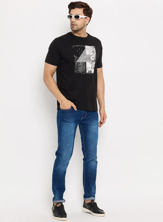 DUKE Round Neck Printed T-Shirt by Styli