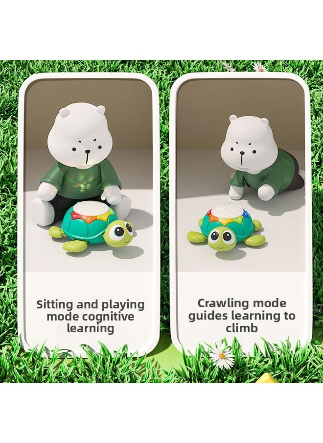 Generic - Learn 6 Crawling Toys Turtle Children's Month Baby Toys Music Year-old Comfort Coax Sound And Light 0 Children's Voice Baby Cross Border 1-Color:Learn To Climb Elephant Remote Control Version (english Color Box) - Image 1