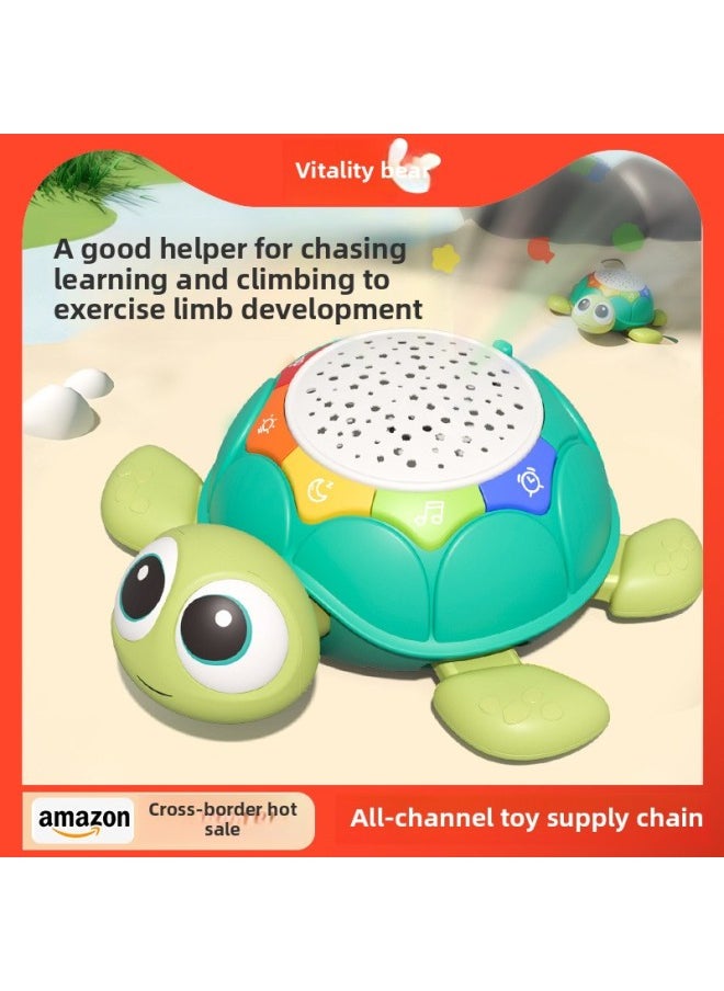 Generic - Learn 6 Crawling Toys Turtle Children's Month Baby Toys Music Year-old Comfort Coax Sound And Light 0 Children's Voice Baby Cross Border 1-Color:Learn To Climb Elephant Remote Control Version (english Color Box) - Image 1