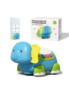 Learn 6 Crawling Toys Turtle Children's Month Baby Toys Music Year-old Comfort Coax Sound And Light 0 Children's Voice Baby Cross Border 1-Color:Learn To Climb Elephant Remote Control Version (english Color Box)