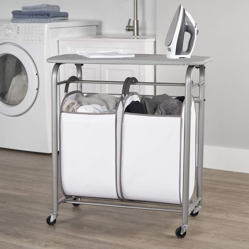 Neatfreak - Laundry Sorter with Ironing Board - 3-in-1 Laundry Basket, Ironing Station & Laundry Folding Table - 2 x Tote Hampers for Laundry, Towels & Bathroom Storage - Image 5