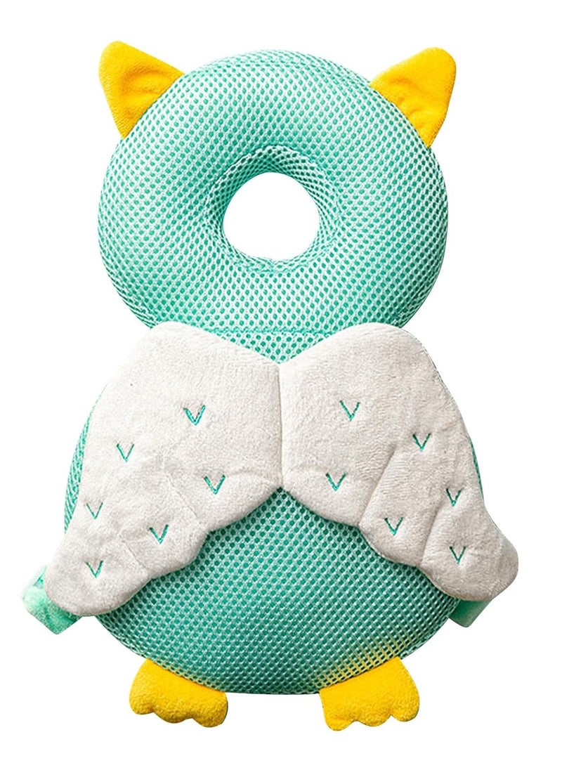 NNEWVANTE Baby Head Protection Pillow Head Protection Backpack Safety Pads Adjustable Size Baby Head Protector for 4-24 Months Toddler Baby Safety Helmet Baby Harness Baby Walking(Owl)  - Image 1
