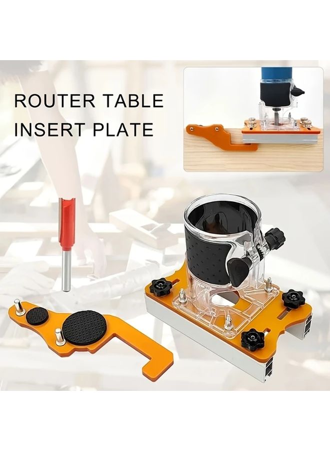 4pcs Set Woodworking Router Mortising Jig Slotted Base Fastening Bracket Guide With Positioner - Image 5