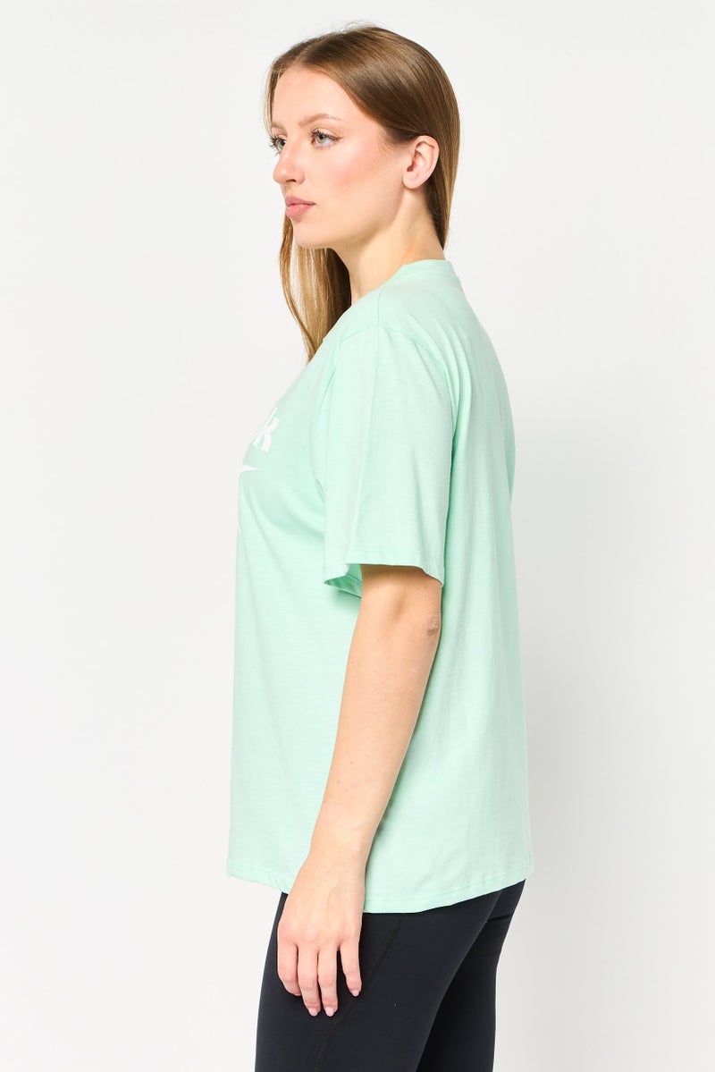 Reebok Women Sportswear Fit Short Sleeve Training T-Shirt, Light Green - Image 4