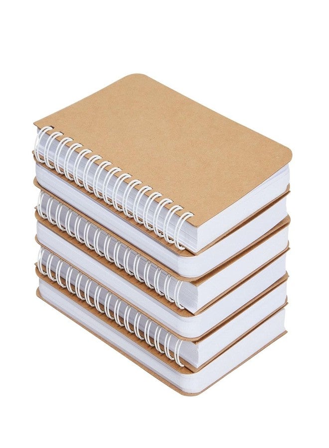 INNAXA® Spiral Eco-Friendly Pocket Size Notepad,Blank Notebook Diary for Writing Personal, Students and Office use (Pack of 6) 3.5 x5.5 inch paper Size - Image 1
