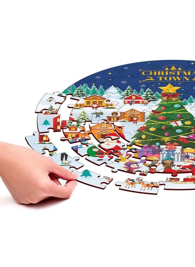 ويبي أحجيات الصور المقطوعة الخشبية لمدينة عيد الميلاد من ويبي للأطفال، 60 قطعة - Image 2