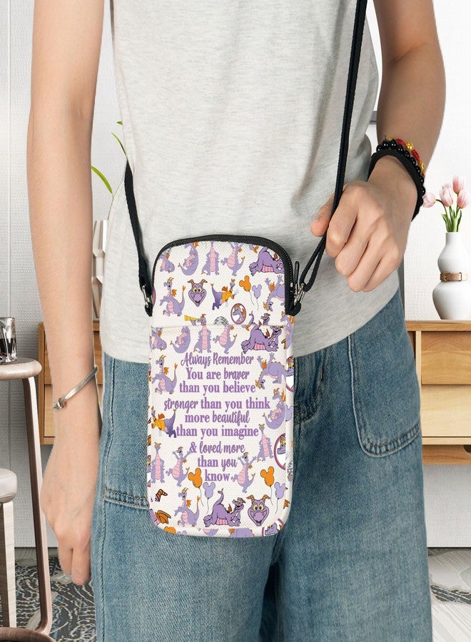G2TUP Purle Dragon Crossbody Bag Dragon Fans Gift You Are Braver Than You Know Purle Dragon Shoulder Bag Dragon Merch (Always Purple Dragon CB) - Image 5