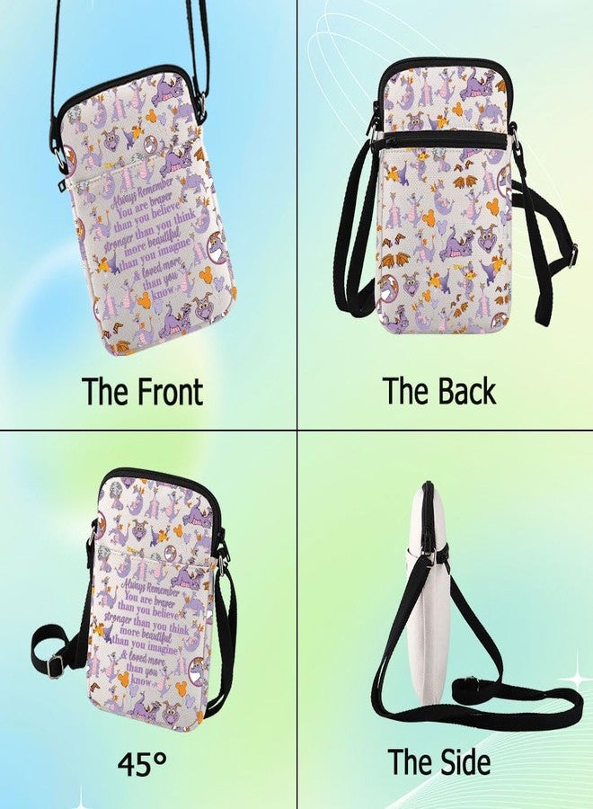 G2TUP Purle Dragon Crossbody Bag Dragon Fans Gift You Are Braver Than You Know Purle Dragon Shoulder Bag Dragon Merch (Always Purple Dragon CB) - Image 3