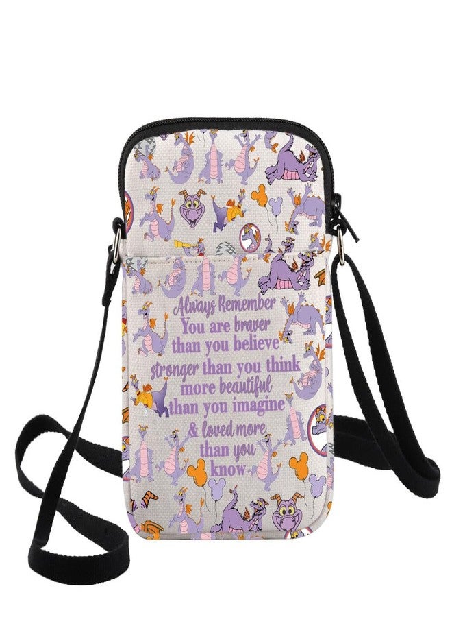 G2TUP Purle Dragon Crossbody Bag Dragon Fans Gift You Are Braver Than You Know Purle Dragon Shoulder Bag Dragon Merch (Always Purple Dragon CB) - Image 1