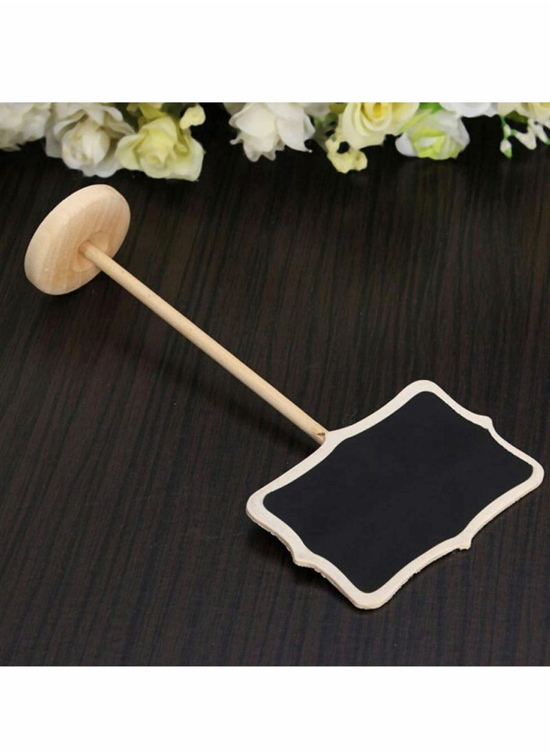 Excefore Mini Stand Chalkboard, Hanging Blackboard Message Board Polygon Mini Chalkboard Signs Double Sided Tabletop Board School Wedding Birthday Party Bar Message Board Sign Event Decoration, 10 PCS  - Image 2