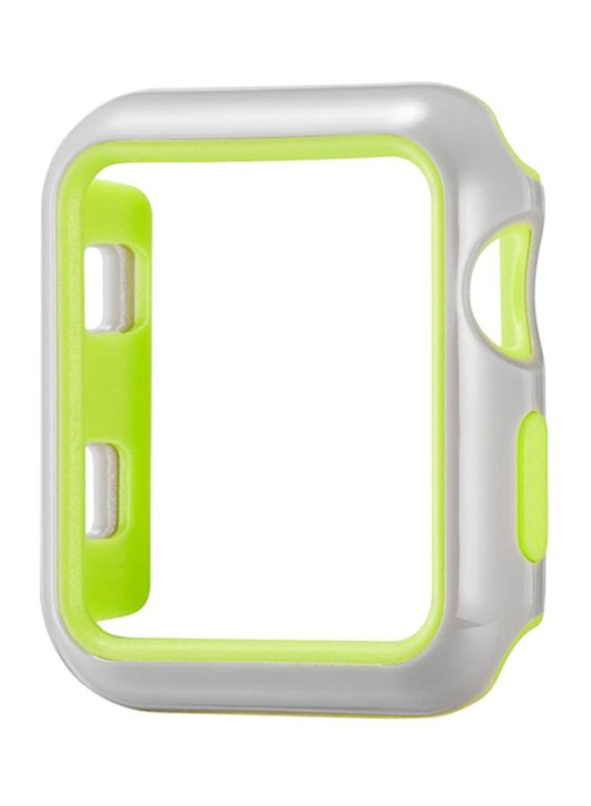 NIBEMINENT Protective Bumper Case Cover For Apple Watch Series 3 42mm Grey/Green - Image 1