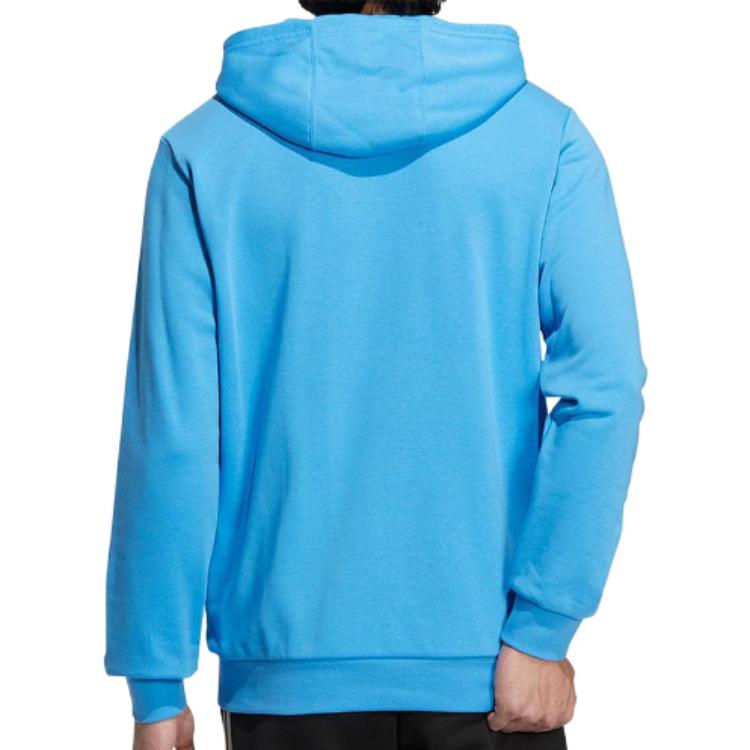adidas Neo Logo Casual Hoodie 'Blue' - Image 4
