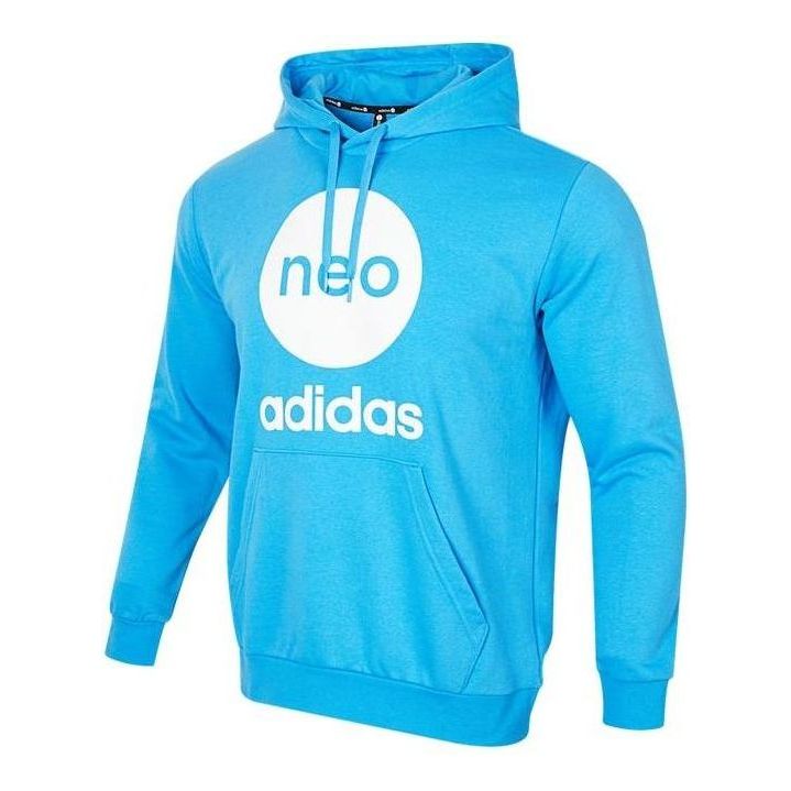 adidas Neo Logo Casual Hoodie 'Blue' - Image 1