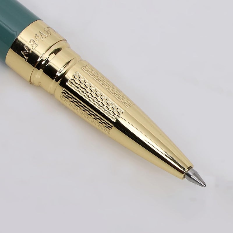 crewtone 20589 Stunning Roller Ball Pen Green Body & Icy Green Cap Glossy Finish Metal Body with Golden Clip & Trim, Gift Set For Men & Women, Professional, Executive, Nice Pen with Gift Box. - Image 5