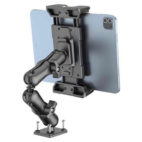 OHLPRO Tablet Mount for Truck - Heavy Duty Drill Base - Tablet Holder for Car Dashboard, iPad Holder for All 5"-13" iPad Pro Samsung Galaxy Kindle fire Tablets and Car Wall Desk etc. - Image 1