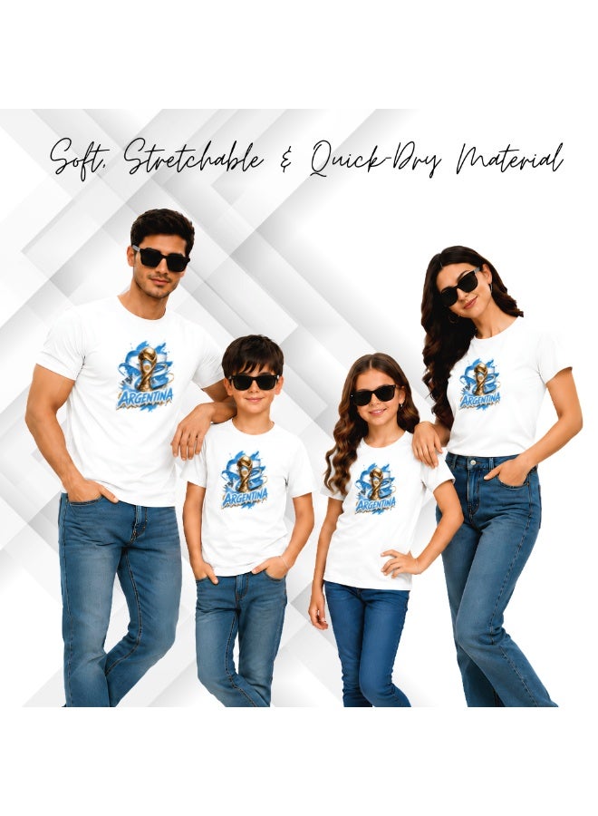 Argentina Football Team World Fans printed T shirts Supporting The Team Football Team Jersey T shirts For Men | Women | Kids to win the cup - Image 2