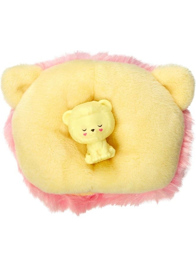 Barbie Cutie Reveal Cozy Cute Tees Series Chelsea Doll & Accessories, Plush Lion, Brunette Small Doll - Image 3