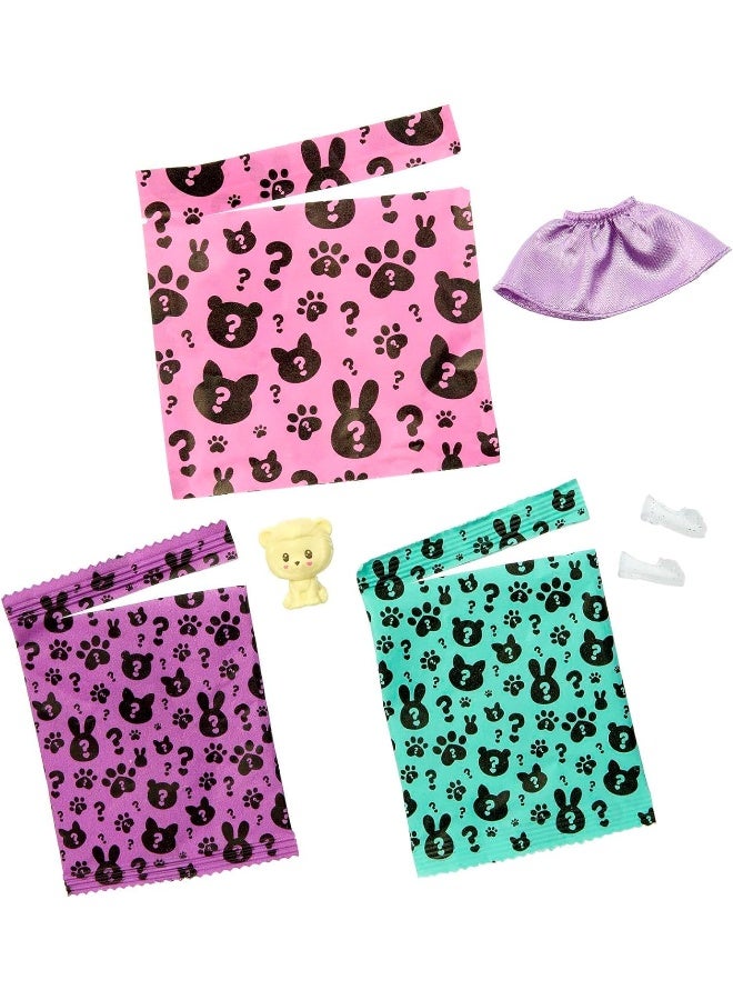 Barbie Cutie Reveal Cozy Cute Tees Series Chelsea Doll & Accessories, Plush Lion, Brunette Small Doll - Image 5