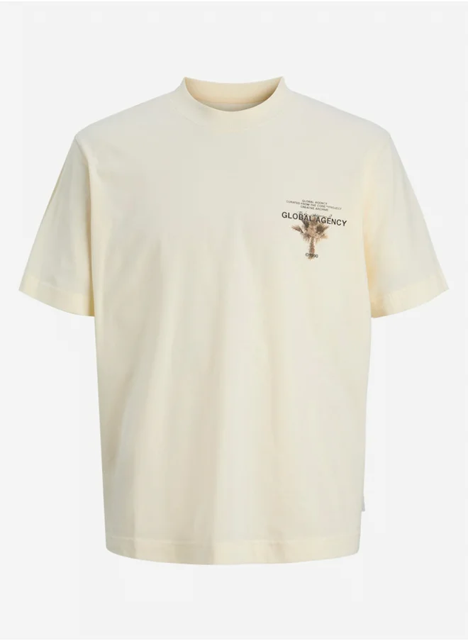 JACK & JONES Graphic Print Round Neck T-Shirt