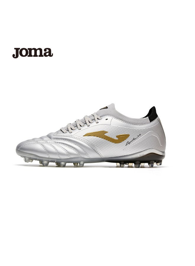 Joma Aguila 2.0 Men's Kangaroo Leather Soccer Shoes Mg Studs Silver Size 43 - Image 1