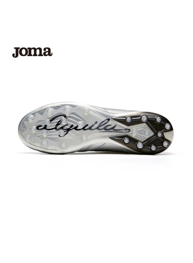 Joma Aguila 2.0 Men's Kangaroo Leather Soccer Shoes Mg Studs Silver Size 43 - Image 2