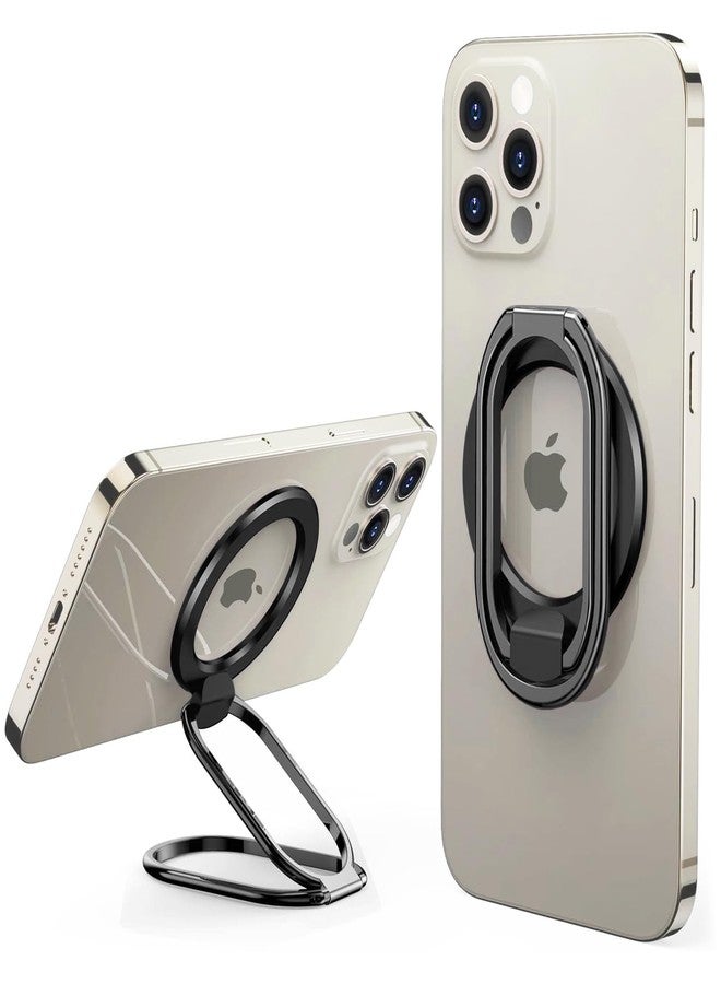 SUPERONE [2025 Upgraded] Mag Safe Phone Ring Holder, SUPERONE Adjustable Magnetic Kickstand & Removable Phone Grip Compatible with Wireless Charging Only for iPhone 17 &16 & 15 & 14 & 13 & 12 Series - Black - Image 1