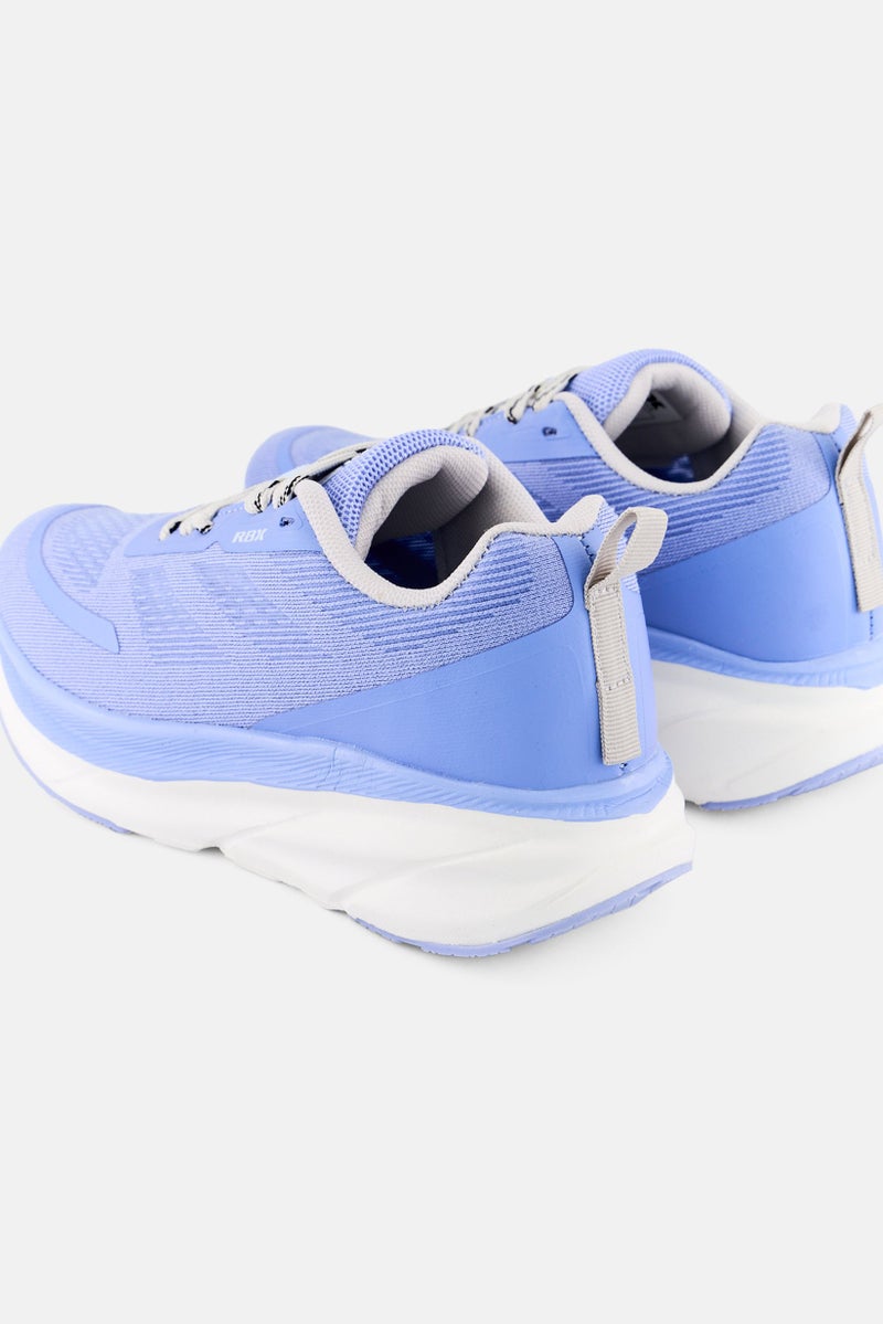 RBX Women Brand Logo Lace Up Training Shoes, Light Blue - Image 4