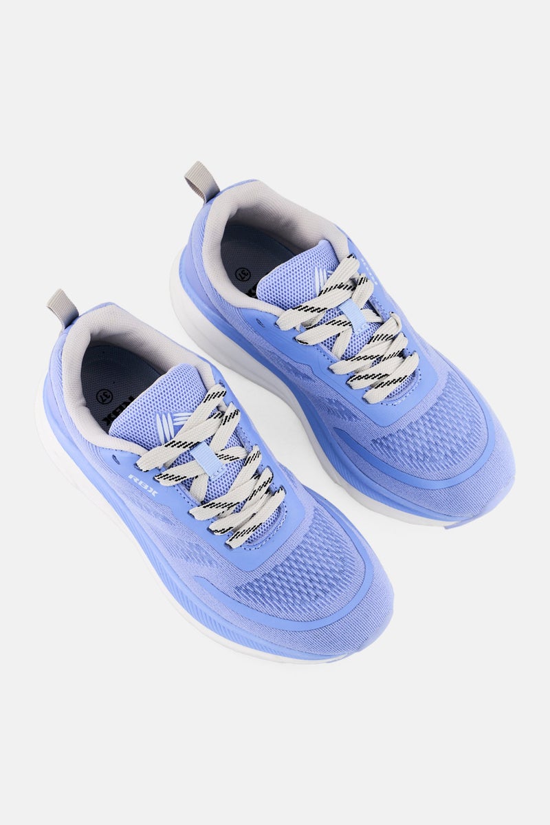 RBX Women Brand Logo Lace Up Training Shoes, Light Blue - Image 2