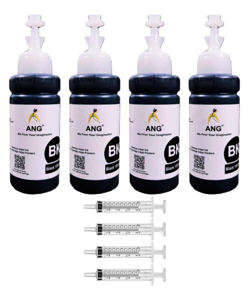 ANG Black Refill Ink for Canon Pixma MG2577s, MG2970, MG3070, MG3070s, MG3077s, TS207, TS307, TS3170, TS3170s, TS3177s, MX497 | Ink Bottle for Printer Cartridge Refill - Image 1