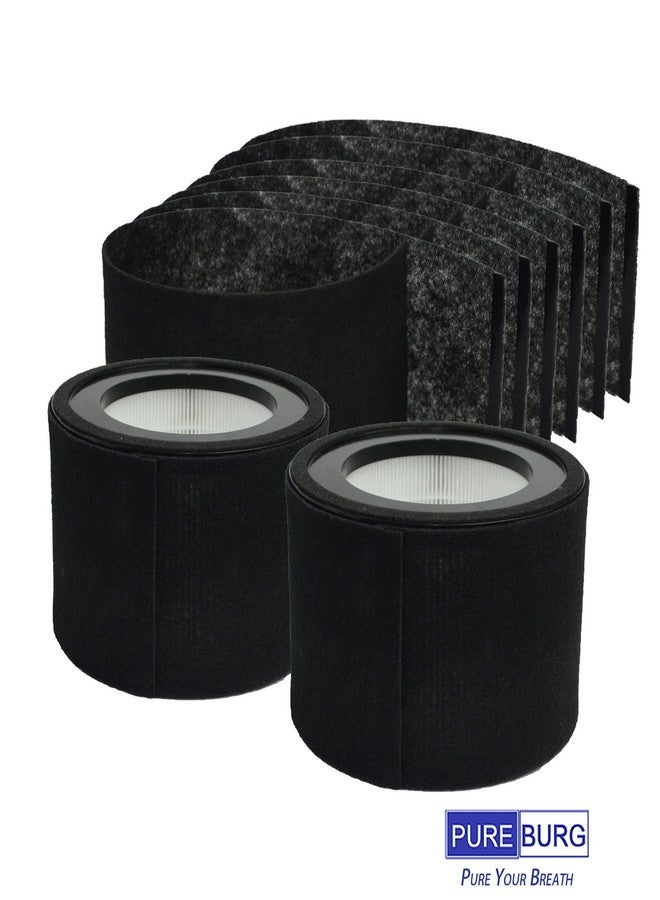 PUREBURG مجموعة فلاتر بديلة لجهاز تنقية الهواء PUREBURG FLT4200، متوافقة مع جهاز تنقية الهواء GermGuardian AC4200W AC4250B، عبوة من قطعتين، فلتر H13 HEPA + فلتر كربون نشط مسبق - Image 5