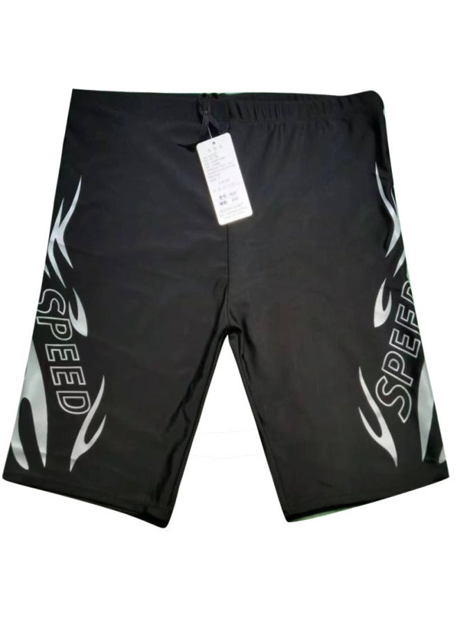 Trade New Men's Swim Trunks Men's Swimwear Five-point Swimming Trunks Compeive Screen-printed Pattern Fashionable Trendy Print