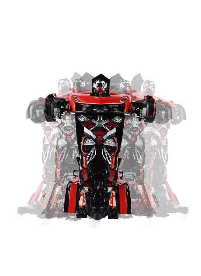 SainSmart Jr. SainSmart Jr. Remote Control Car, Transform Robot RC Cars for Kids Toys, 1:14 Scale Car with One-Button Deformation, 360°Drifting, and Realistic Engine Sound, Gifts for Boys Girls Aged 8+, Red  - Image 5