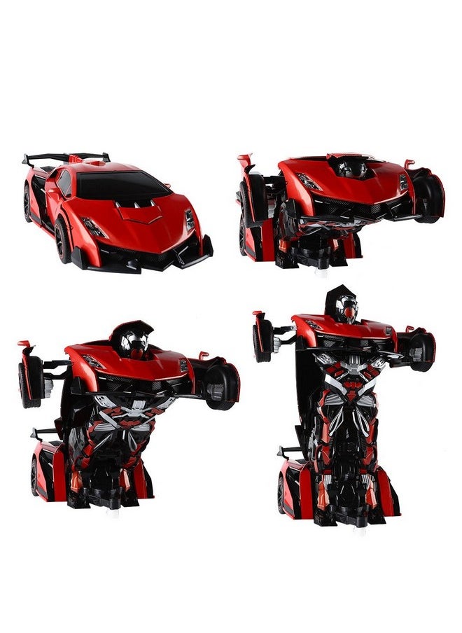 SainSmart Jr. SainSmart Jr. Remote Control Car, Transform Robot RC Cars for Kids Toys, 1:14 Scale Car with One-Button Deformation, 360°Drifting, and Realistic Engine Sound, Gifts for Boys Girls Aged 8+, Red  - Image 3