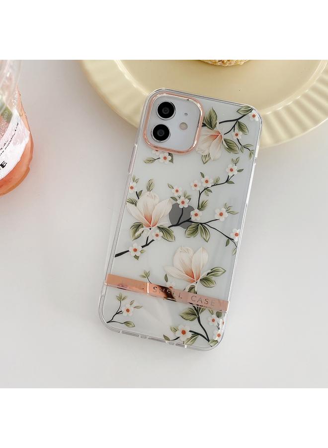 The Bros Phone Case For iPhone 12 Pro Max High Translucent Electroplating Flower Pattern TPU + PC Shockproof Phone Case - Image 2