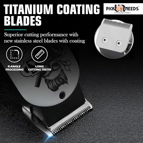Pick Ur Needs Professional Barber Tool/Hair Cutting Machine/Clipper For Men With LED Display Trimmer 180 min Runtime 8 Length Settings (White) - Image 5