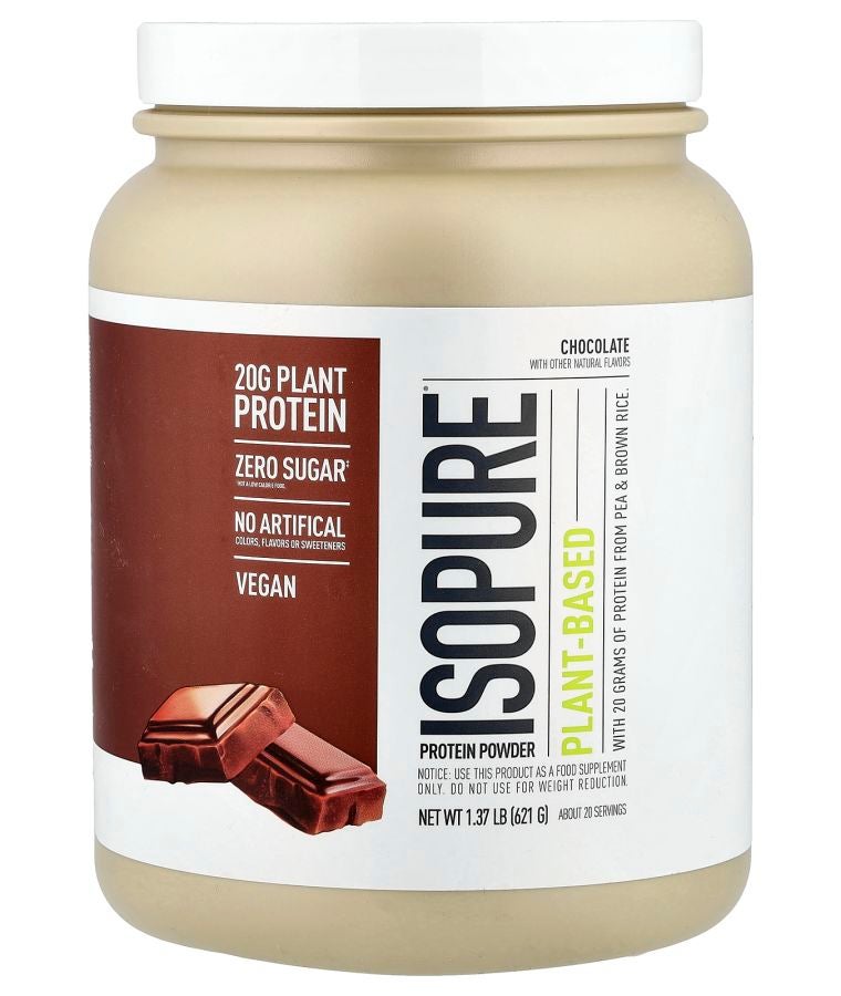 Isopure Plant-Based Protein Powder Chocolate 1.37 lb (621 g)
