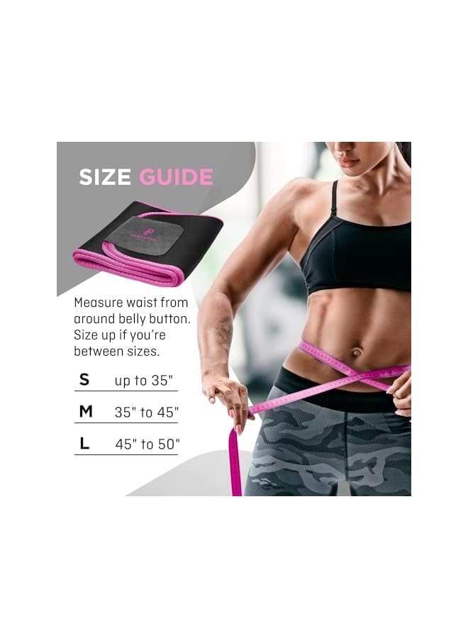 PROMASS حزام تخسيس الخصر للنساء حزام تدريب الخصر حزام ساونا مشد البطن دعم أسفل الظهر والعمود الفقري مع تأثير بدلة الساونا - Image 2