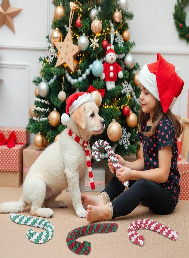 Yteseery 4 Pack Christmas Dog Toys Rope Cane Candy Pet Toys Interaction Training Toys for Small Medium Dog, Festive for Pets, Durable Safe Holiday Pet Supplies - Image 3