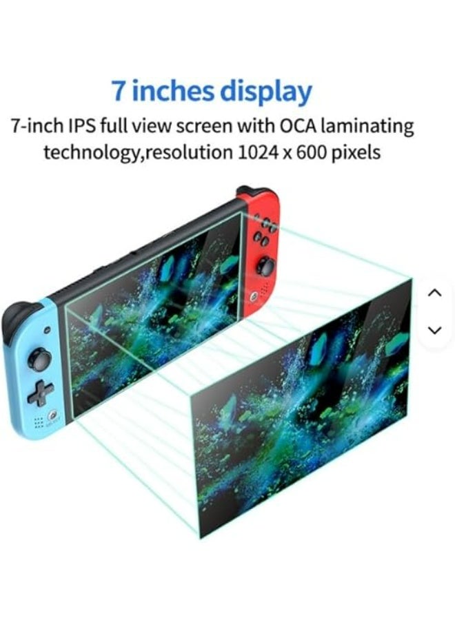 جهاز ألعاب ريترو محمول M20 Pro بشاشة 7 بوصة HD IPS، معالج RK3566 رباعي النواة ومعالج Mali-G52، دعم 30+ محاكيًا بما في ذلك PSP وPS1 وN64، بطارية 4000mAh، دعم تخزين 128GB، تصميم أركيد محمول بعصا تحكم مزدوجة ثلاثية الأبعاد - Image 5