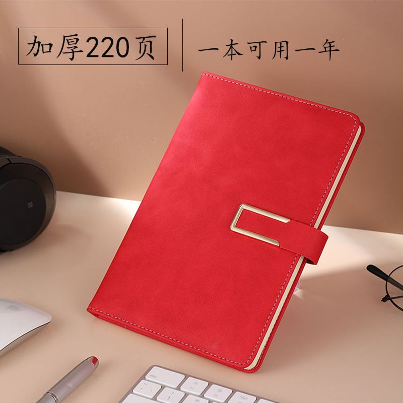 Thickened Notebook Custom Creative Buckle Soft Leather Diary Business A5 Notebook Custom Logo - Image 4