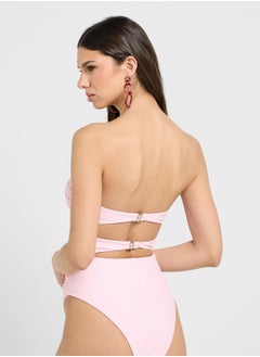 Ginger Cutout Detail Swimsuit With Crosage Detail  - Image 3