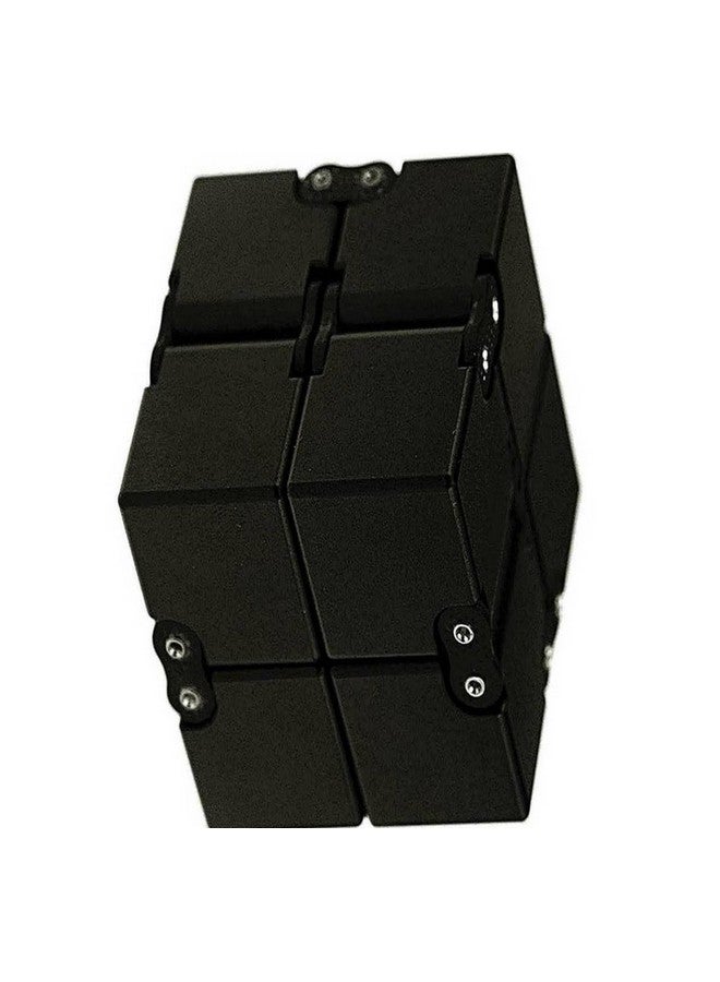 Shivsoft Infinity Light Luxury EDC Infinity Cube Toy | Stress and Anxiety Relief Desk Toy | Compact and Durable Design | Black Color | Pack of 1 - Image 4