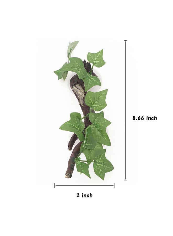 AQUA KT Reptile Corner Branch Terrarium Plant Decoration with Suction Cup for Amphibian Lizard Snake Climbing - Image 3